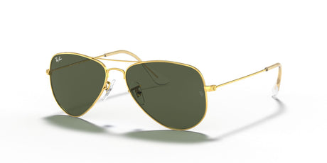 Ray-Ban Aviator Small Metal 0RB3044 L0207 52 Gold/ Crystal Green 52 / Crystal / Metal / Metal