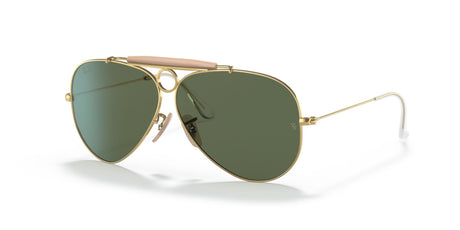 Ray-Ban Shooter 0RB3138 W3401 58 Gold/ Green Classic G-15 58 / Crystal / Metal / Metal
