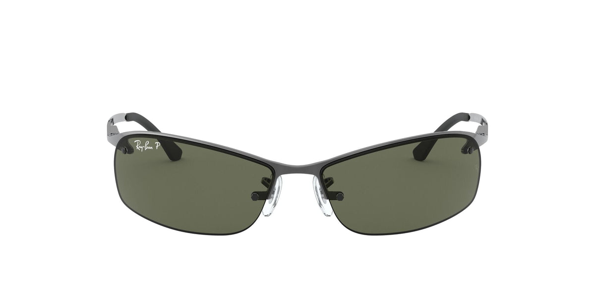 Ray-Ban Rb3183 0RB3183 004/9A 63 Gunmetal/ Green - Blue Star Eyewear