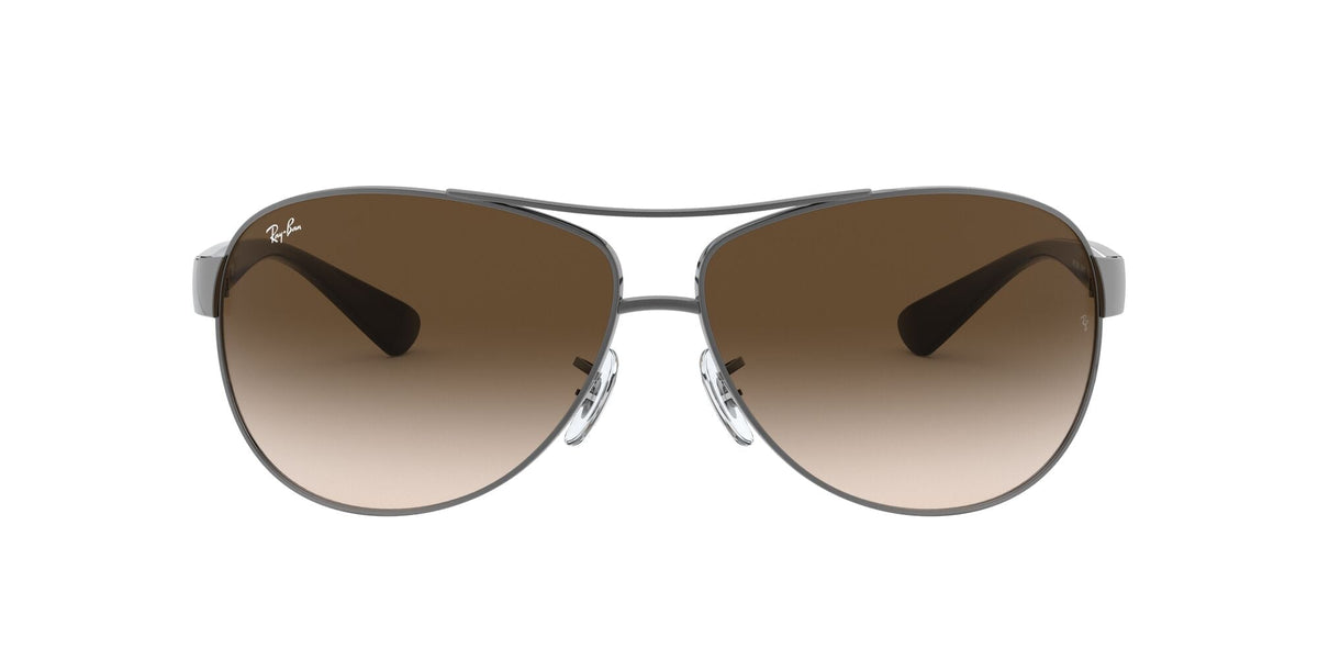 Ray-Ban Rb3386 0RB3386 004/13 63 Gunmetal/ Brown Gradient Dark Brown
