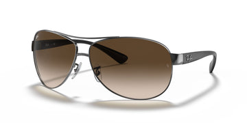 Ray-Ban Rb3386 0RB3386 004/13 63 Gunmetal/ Brown Gradient Dark Brown