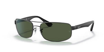 Ray-Ban Rb3445 0RB3445 002/58 61 Black/ Green 61 / Polycarbonate / Steel / Nylon