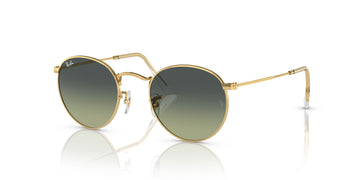 Ray-Ban Round Metal 0RB3447 001/BH 50 Gold/ Green Vintage