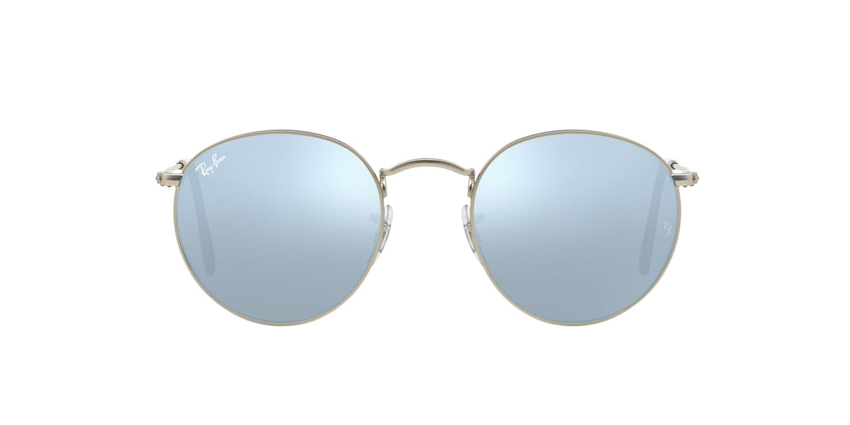 Ray-Ban Round Metal 0RB3447 019/30 50 Silver/ Silver Flash - Blue Star Eyewear