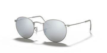 Ray-Ban Round Metal 0RB3447 019/30 50 Silver/ Silver Flash 50 / Crystal / Metal / Metal