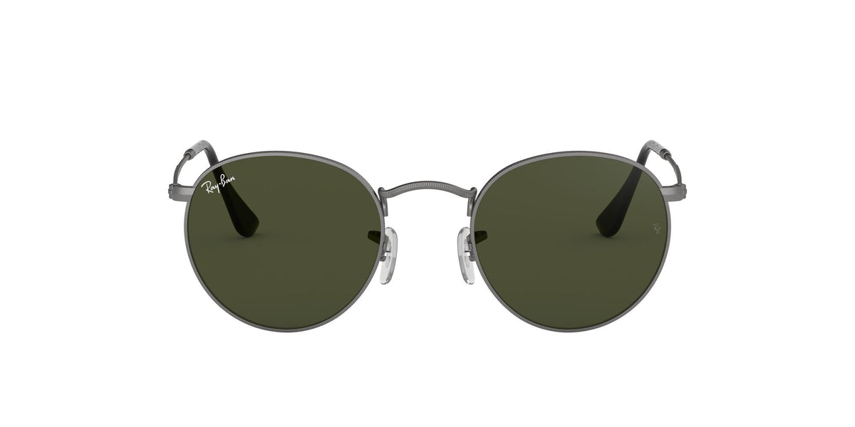 Ray-Ban Round Metal 0RB3447 029 50 Gunmetal/ Green - Blue Star Eyewear