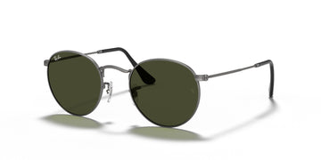 Ray-Ban Round Metal 0RB3447 029 50 Gunmetal/ Green 50 / Crystal / Metal / Metal