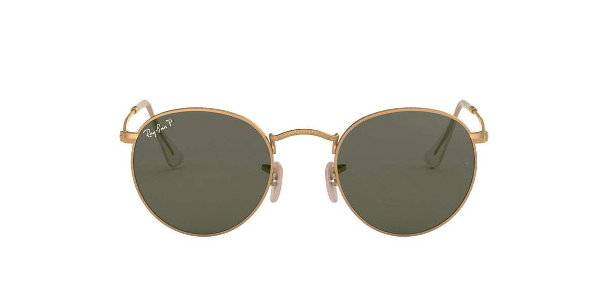 Ray-Ban Round Metal 0RB3447 112/58 50 Gold/ Green
