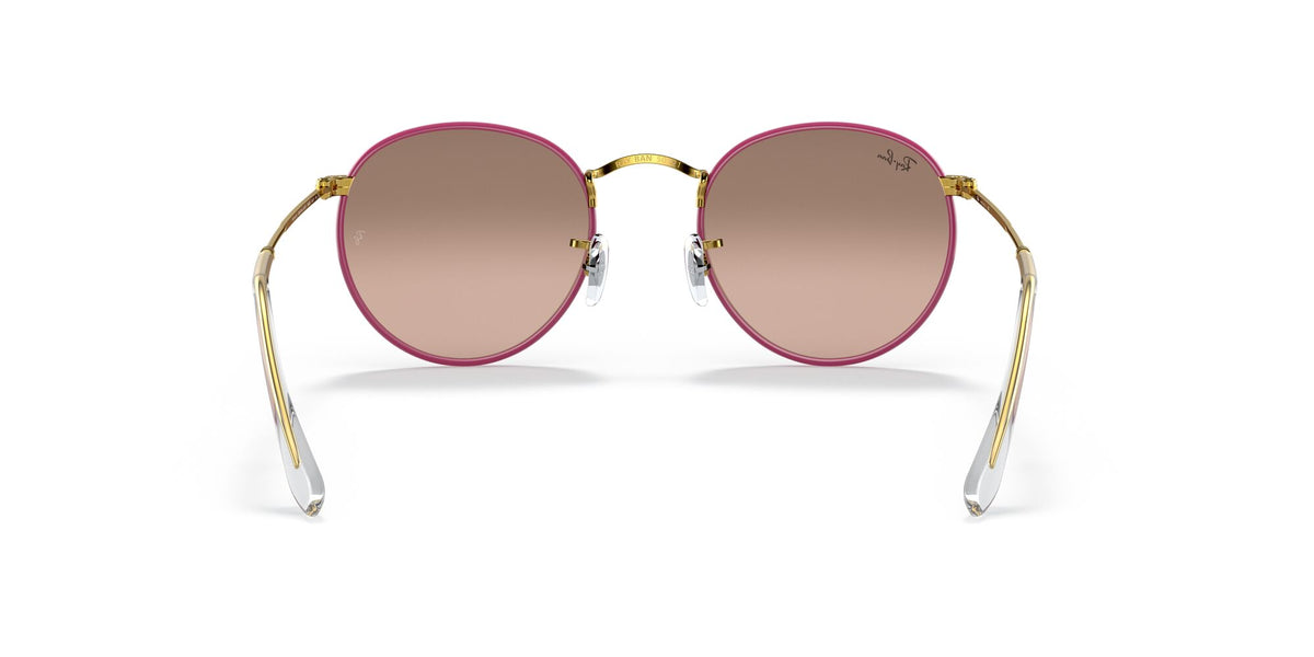RB 3447JM Ray-Ban Round Full Color Violet / Silver/Pink Mirror 50 50 / Crystal / Metal / Metal