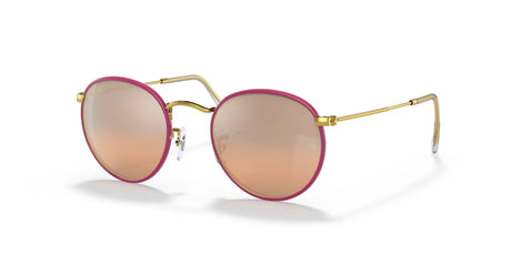 RB 3447JM Ray-Ban Round Full Color Violet / Silver/Pink Mirror 50 50 / Crystal / Metal / Metal