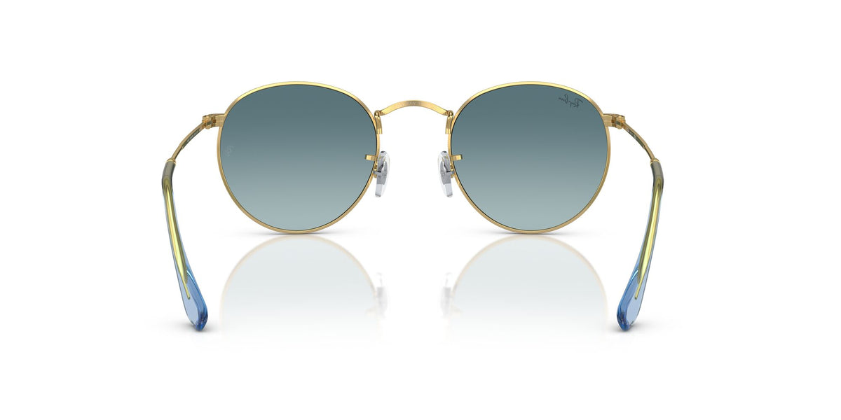 Ray-Ban Round Metal 0RB3447 001/3M 47 Gold/ Blue