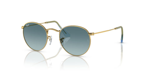 Ray-Ban Round Metal 0RB3447 001/3M 47 Gold/ Blue
