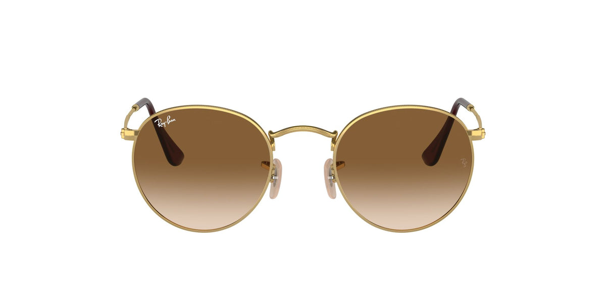 Ray-Ban Round Metal 0RB3447 001/51 47 Gold/ Brown 47 / Crystal / Metal / Metal