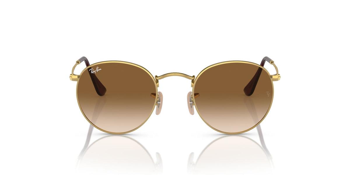 Ray-Ban Round Metal 0RB3447 001/51 47 Gold/ Brown 47 / Crystal / Metal / Metal