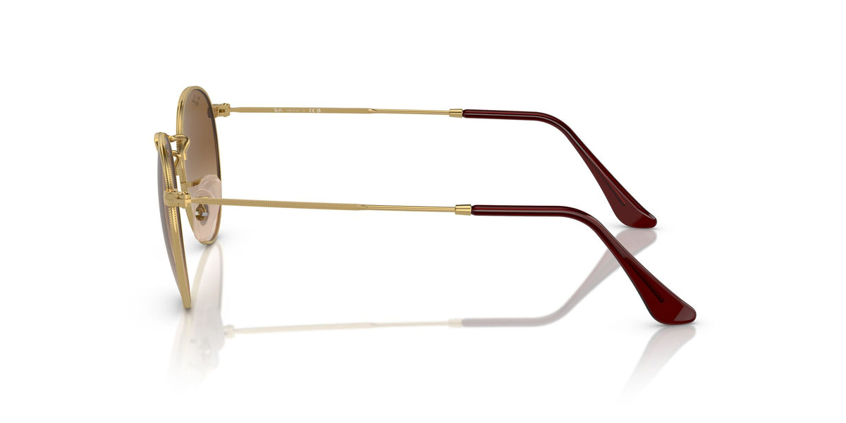 Ray-Ban Round Metal 0RB3447 001/51 47 Gold/ Brown 47 / Crystal / Metal / Metal