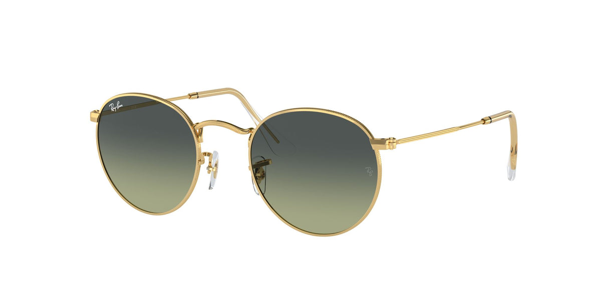 Ray-Ban Round Metal 0RB3447 001/BH 50 Gold/ Green Vintage