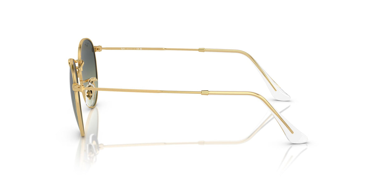 Ray-Ban Round Metal 0RB3447 001/BH 50 Gold/ Green Vintage