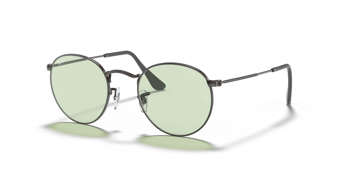 Ray-Ban 0RB3447004/T150 Gunmetal /Evolve Photo Green To Blue