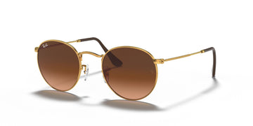 Ray-Ban Round Metal 0RB3447 9001A5 50 Light Bronze/ Pink/Brown Gradient 50 / Crystal / Metal / Metal