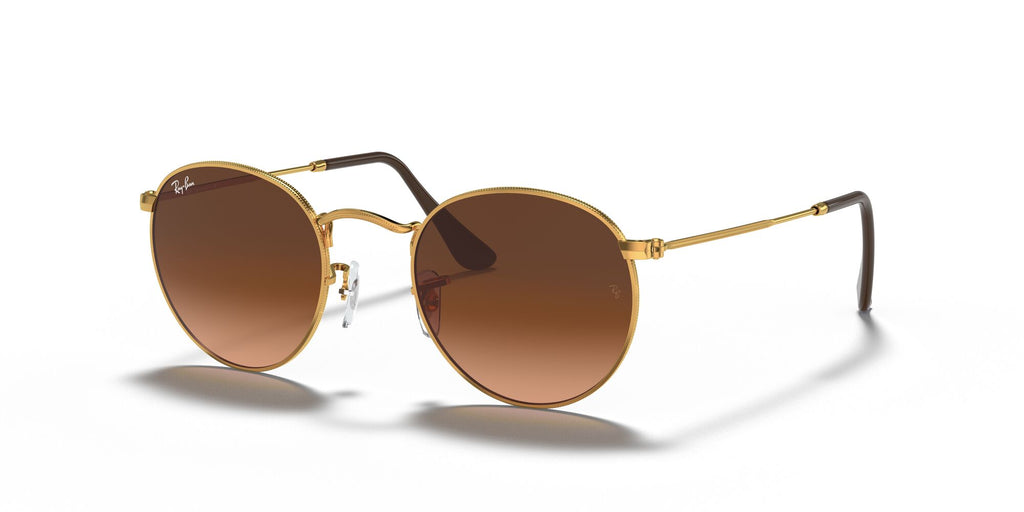 Ray-Ban Round Metal 0RB3447 9001A5 53 Light Bronze/ Pink/Brown Gradient 53 / Crystal / Metal / Metal