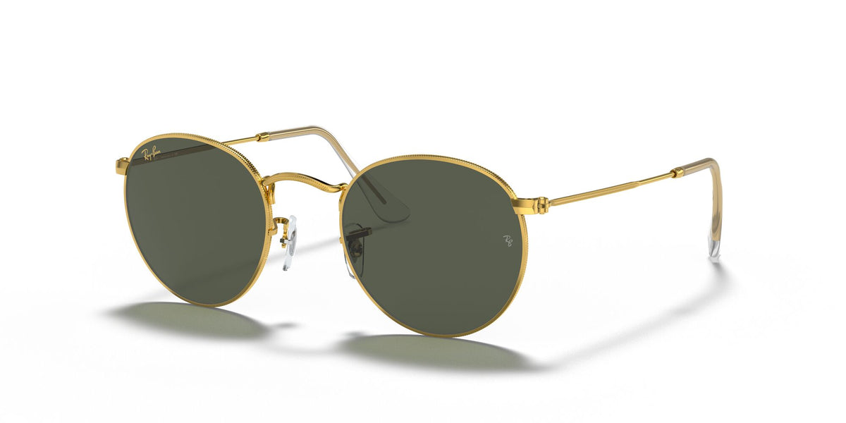Ray-Ban Round Metal 0RB3447 919631 47 Gold/ Green 47 / Crystal / Metal / Metal