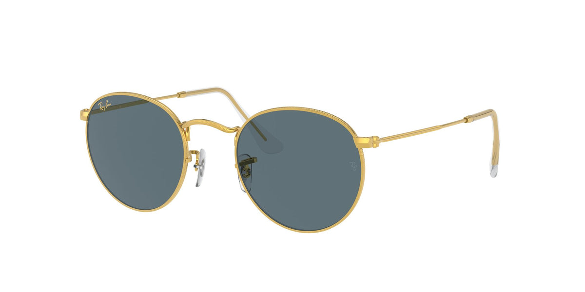 Ray-Ban Round Metal 0RB3447 9196R5 50 Gold/ Blue 50 / Crystal / Metal / Metal