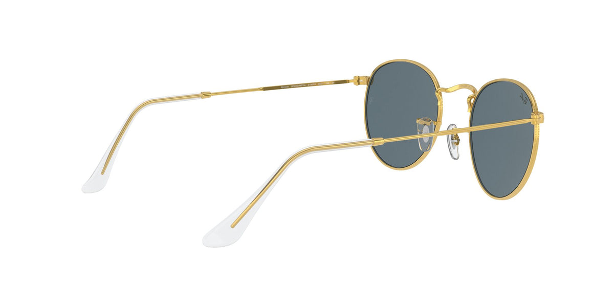 Ray-Ban Round Metal 0RB3447 9196R5 50 Gold/ Blue 50 / Crystal / Metal / Metal