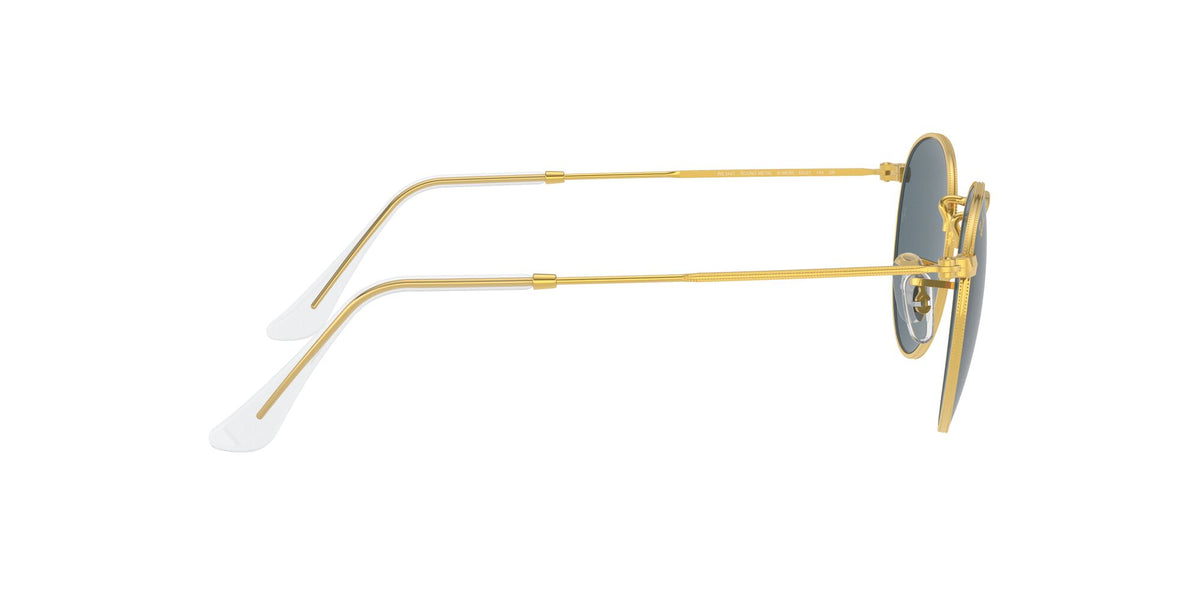 Ray-Ban Round Metal 0RB3447 9196R5 50 Gold/ Blue 50 / Crystal / Metal / Metal