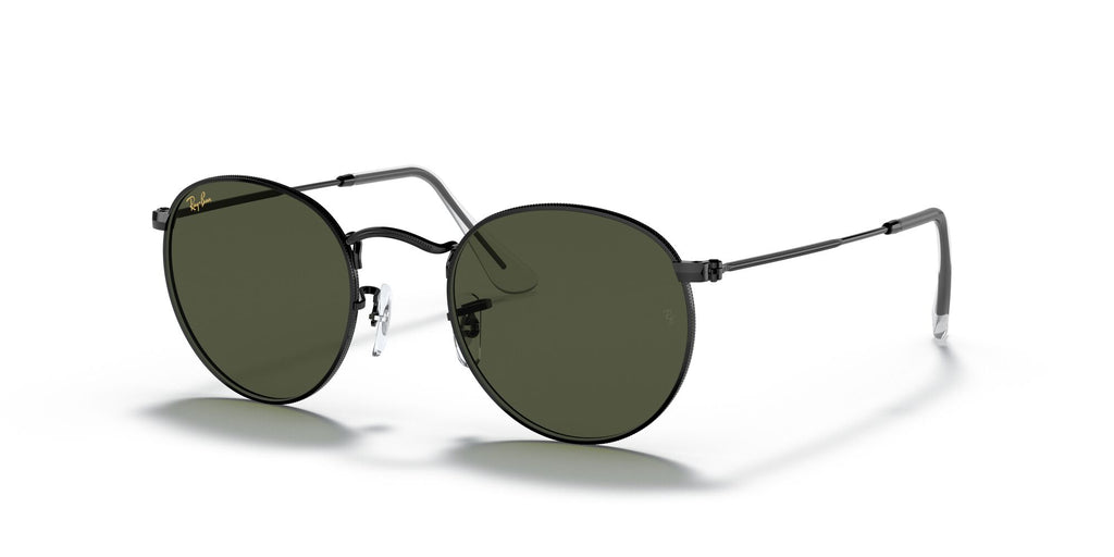 Ray-Ban Round Metal 0RB3447 919931 53 Black/ Green 53 / Crystal / Metal / Metal