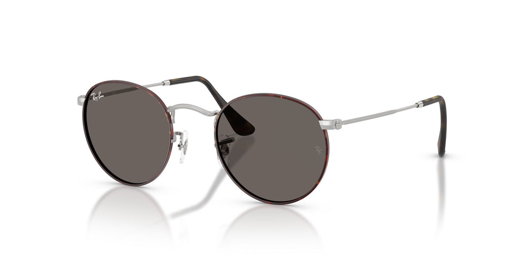 Ray-Ban Round Metal RB3447 9277B1 53 Matt Havana On Matt Silver / Dark Grey
