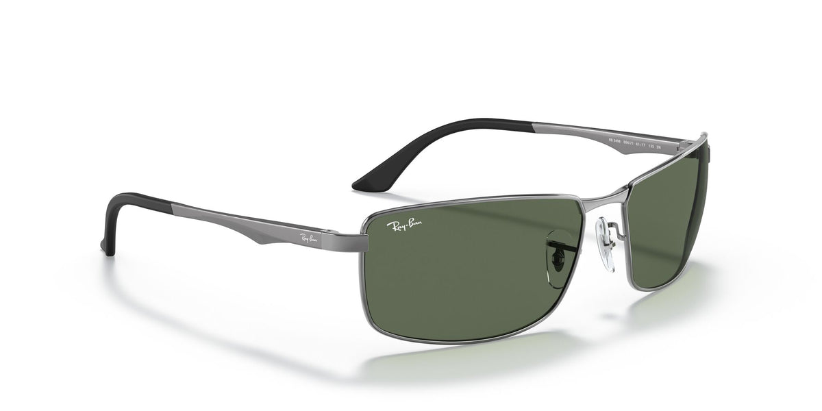 Ray-Ban N/A 0RB3498 004/71 61 Gunmetal/ Green 61 / Polycarbonate / Metal / Aluminium