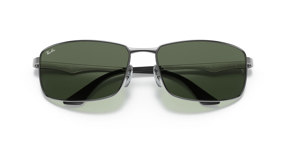 Ray-Ban N/A 0RB3498 004/71 61 Gunmetal/ Green 61 / Polycarbonate / Metal / Aluminium