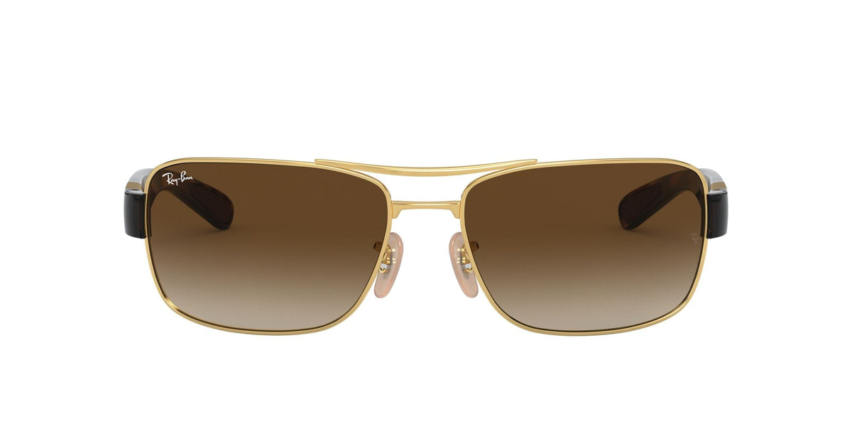 Ray-Ban0RB3522 001/13 64 Gold/ Brown Gradient Dark Brown - Blue Star Eyewear