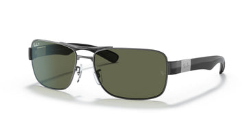 Ray-Ban  0RB3522 004/9A 64 Gunmetal/ Green 64 / Polycarbonate / Steel / Metal