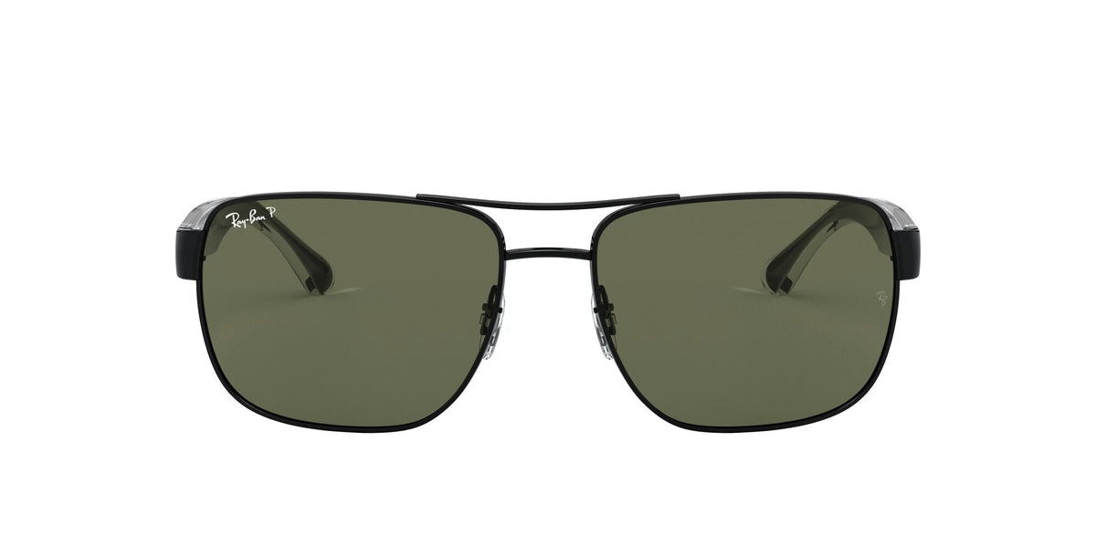 Ray-Ban 0RB3530 #002/9A 58 BLACK W / GREEN - Blue Star Eyewear
