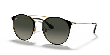 Ray-Ban  0RB3546 187/71 52 Black On Gold/ Grey Gradient 52 / Crystal / Steel / Metal