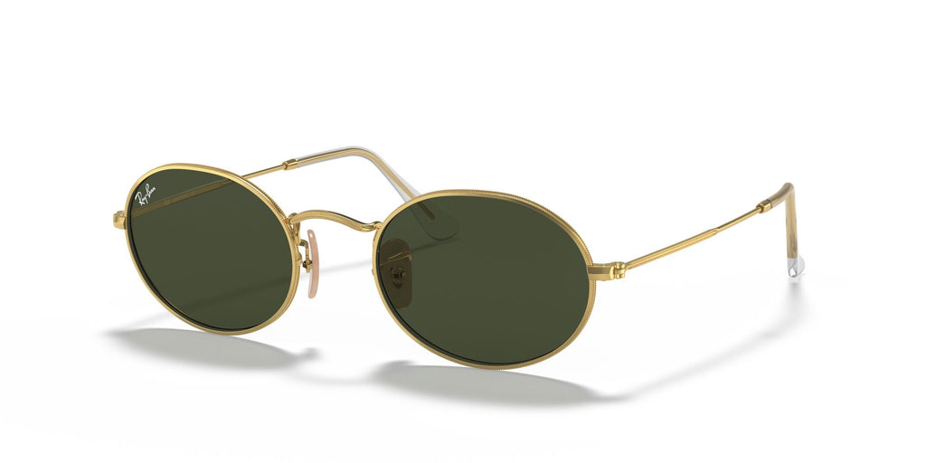 Ray-Ban Oval 0RB3547 001/31 54 Gold/ Green 54 / Crystal / Metal / Metal