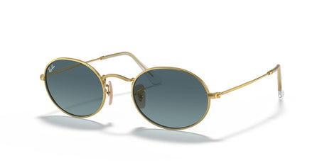 Ray-Ban Oval 0RB3547 001/3M 51 Gold/ Blue Gradient 51 / Crystal / Metal / Metal