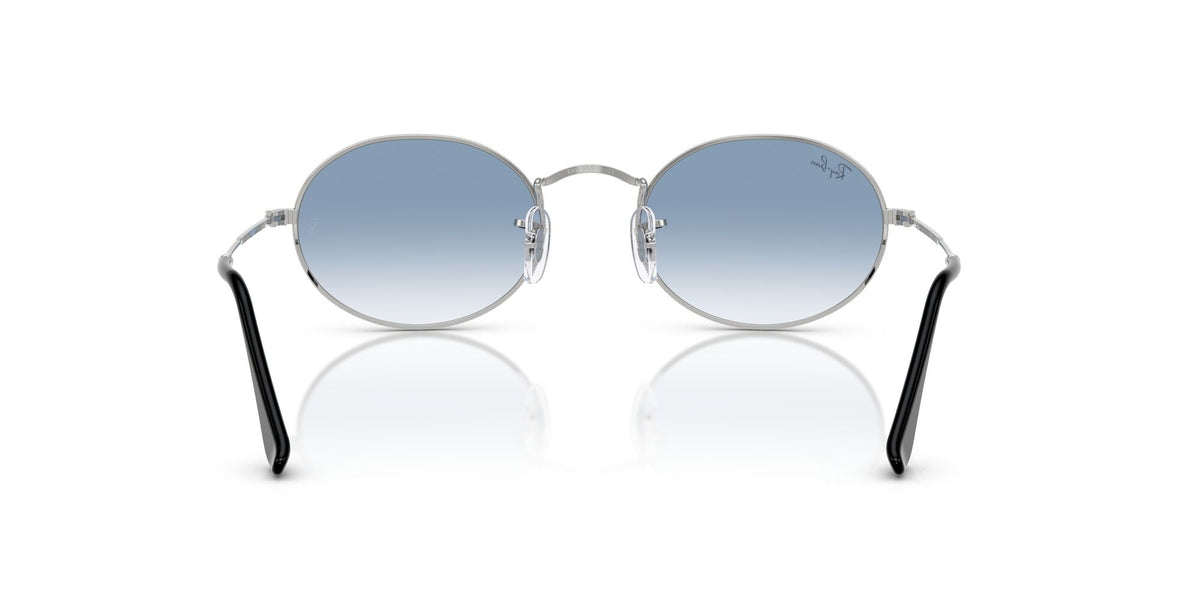 Ray-Ban Oval 0RB3547 003/3F 54 Silver/ Clear Gradient Blue