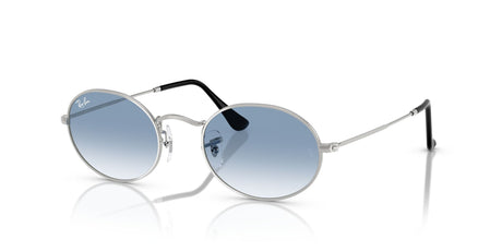Ray-Ban Oval 0RB3547 003/3F 54 Silver/ Clear Gradient Blue