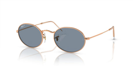 Ray-Ban Oval 0RB3547 9202S2 54 Rose Gold/ Blue 54 / Crystal / Metal / Metal