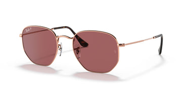 Ray-Ban Hexagonal 0RB3548N 9202AF 51 Rose Gold/ Violet 51 / Crystal / Steel / Metal