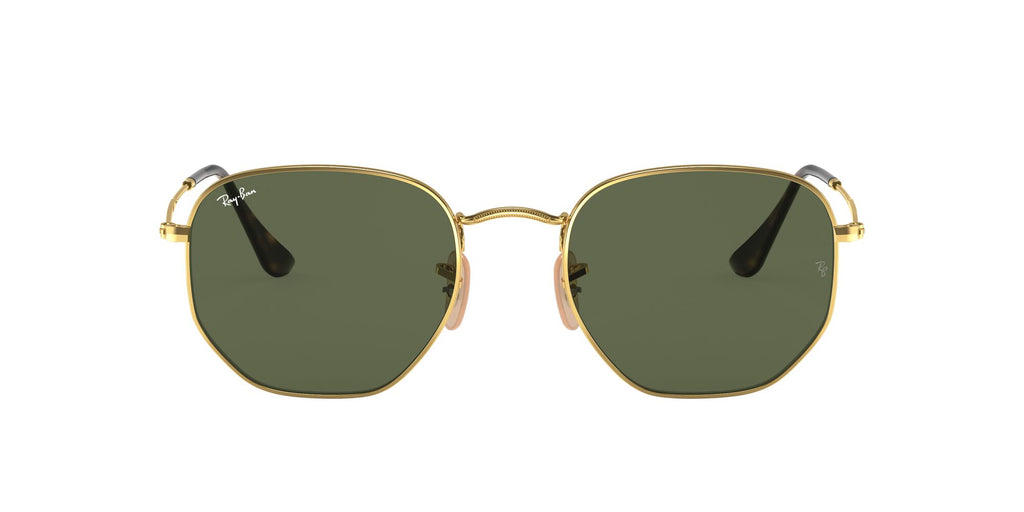 Ray-Ban Hexagonal 0RB3548N 001 54 Gold/ Green