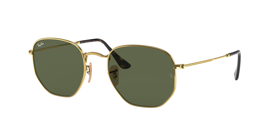 Ray-Ban Hexagonal 0RB3548N 001 54 Gold/ Green