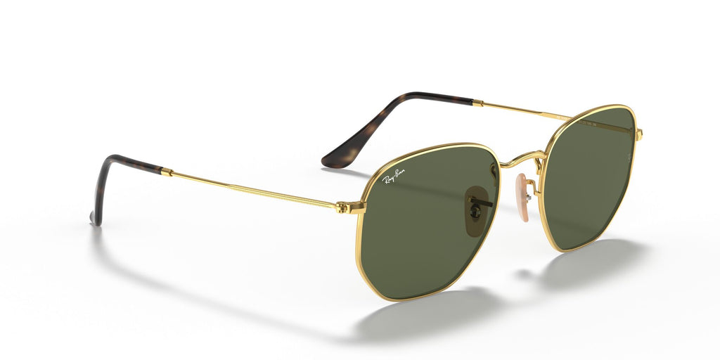 Ray-Ban Hexagonal 0RB3548N 001 54 Gold/ Green