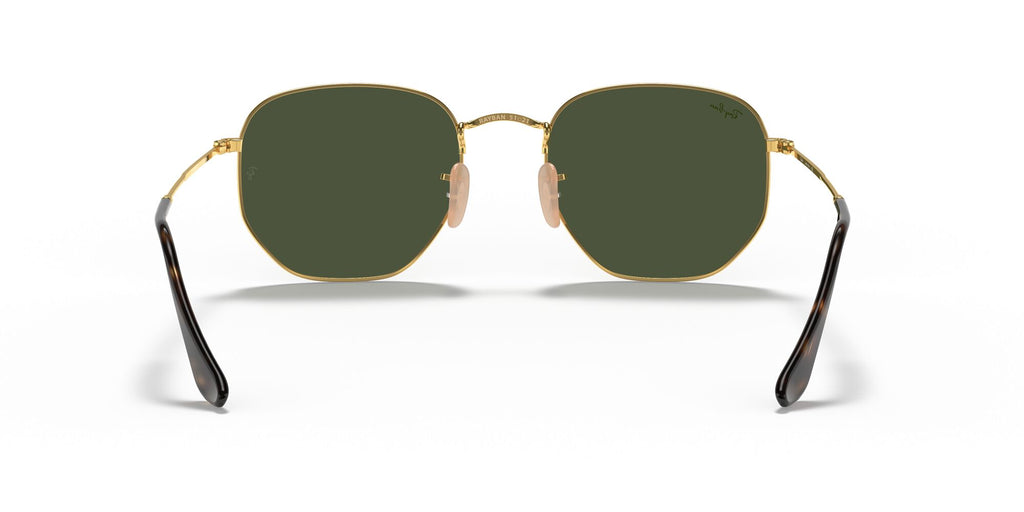 Ray-Ban Hexagonal 0RB3548N 001 54 Gold/ Green