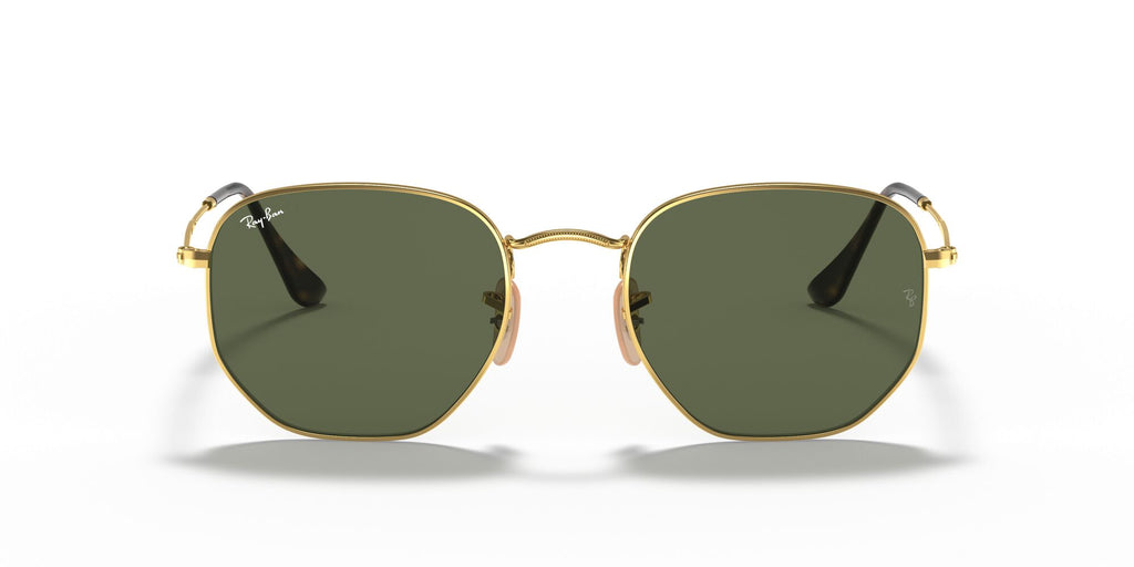 Ray-Ban Hexagonal 0RB3548N 001 54 Gold/ Green