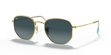 Ray-Ban Hexagonal 0RB3548N 91233M 51 Gold/ Blue 51 / Crystal / Steel / Metal