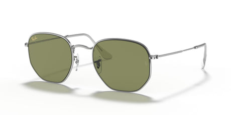 RB 3548 Ray-Ban Hexagonal Silver / Bottle Green 51 51 / Crystal / Metal / Metal