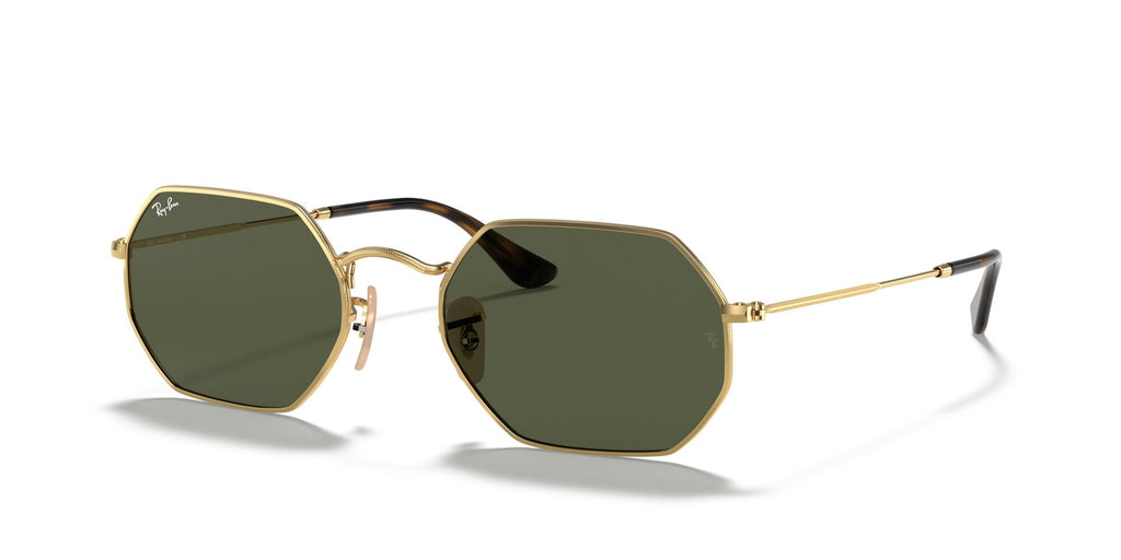 Ray-Ban Octagonal 0RB3556N 001 53 Gold/ Green